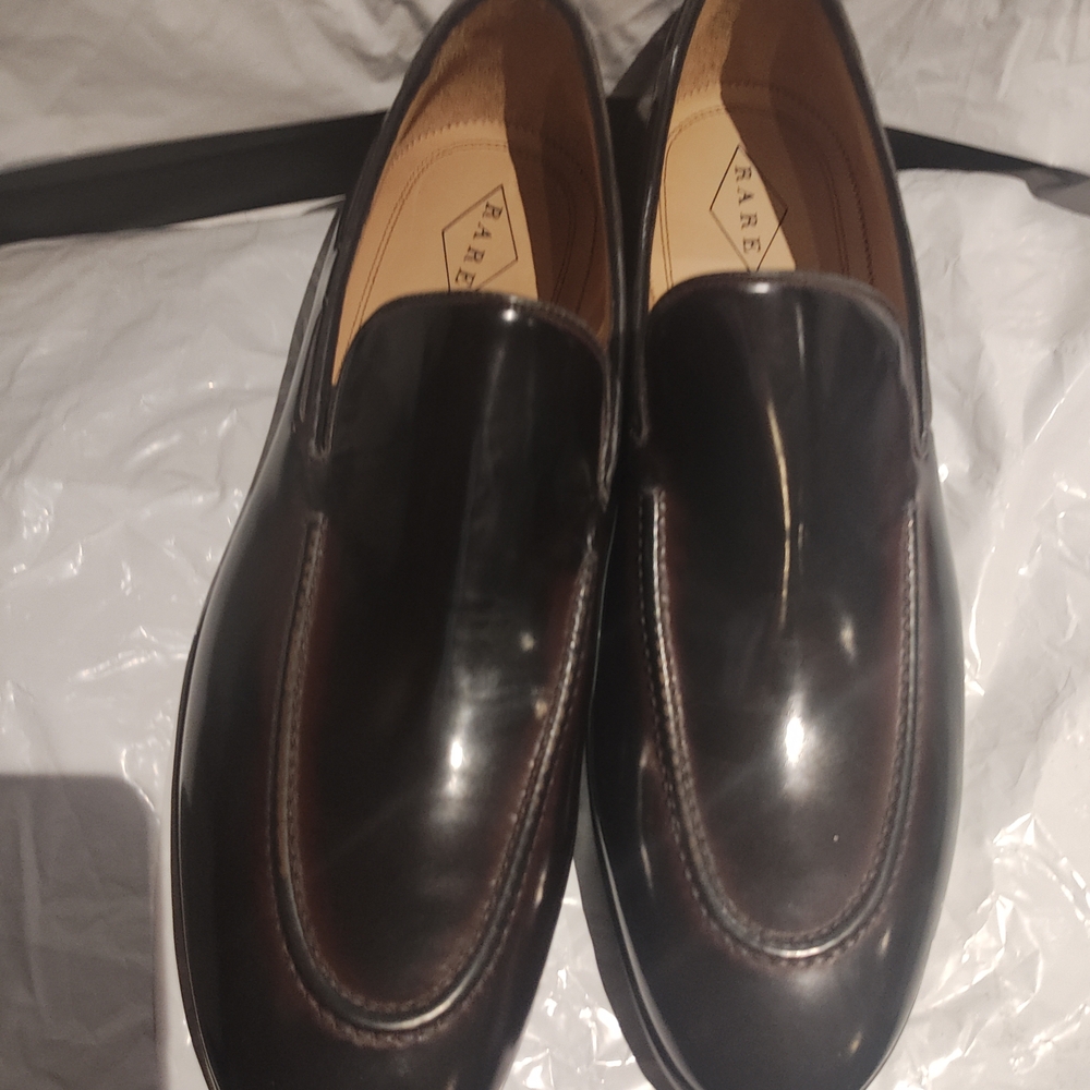 Men's Dark Brown Leather Slip-On Loafers
